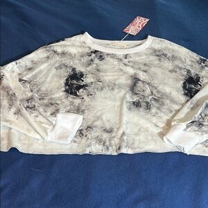 Tie die cropped sweatshirt